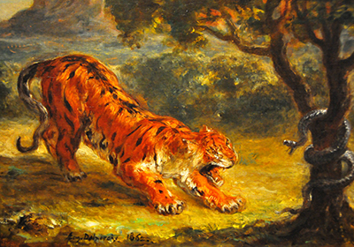 Tiger and Snake Eugene Delacroix